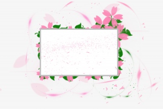 花卉免扣边框文字背景