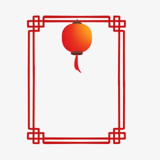新年红色中国风边框