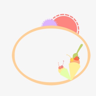 手绘黄色边框插画