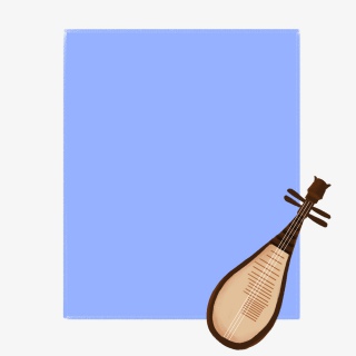 手绘时尚乐器边框插画