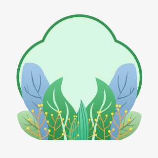 春天绿色植物藤蔓边框素材叶子