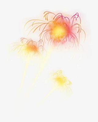 黄色美丽烟花