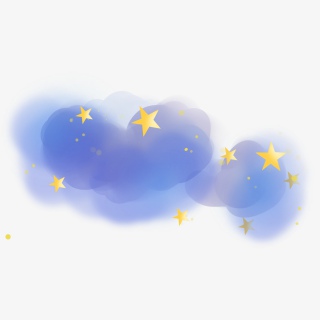 云层里的黄色星星