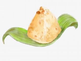 端午节水彩手绘粽子