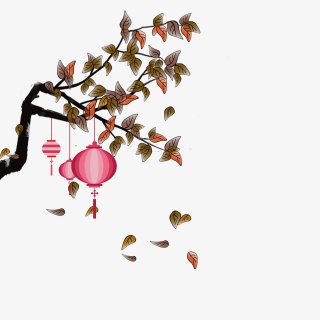 中秋灯笼大树免扣小元素