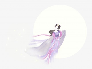 中秋节嫦娥奔月主题古风插画中秋