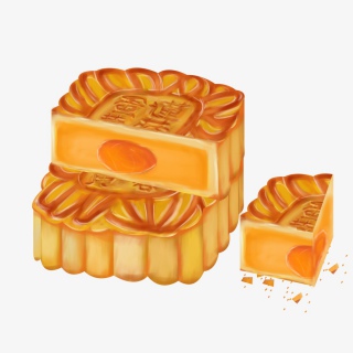 手绘中秋节月饼糕点