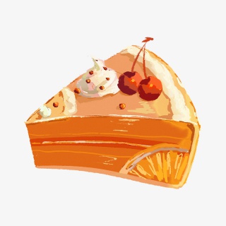 甜品水果蛋糕手绘插画