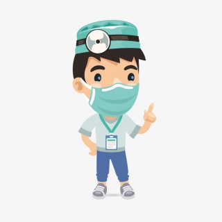 戴口罩的医护人员