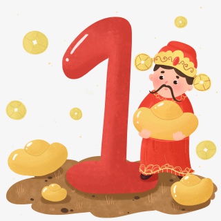2019新年跨年倒计时插画