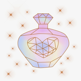 梦幻小物水晶香水插画