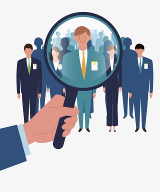 创意面试手绘插画