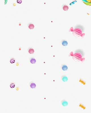 可爱卡通手绘彩色糖果