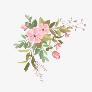 卡通彩色花清新矢量花图案素材元素
