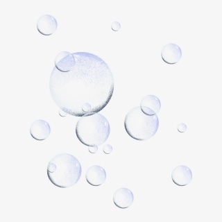 卡通手绘插画透明气泡装饰漂浮元素