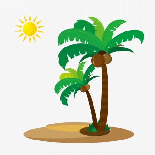 椰树沙滩夏天热带