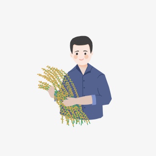 五一劳动节手绘农民伯伯