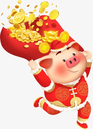 2019猪年送财新年喜庆
