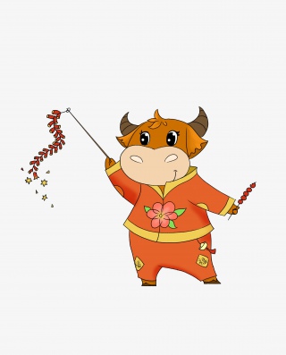 新年元素新年习俗放鞭炮破岁