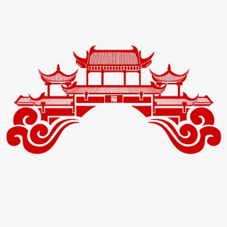 新年剪纸窗花红色元素免抠PNG