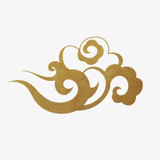 云朵祥云彩金色波浪