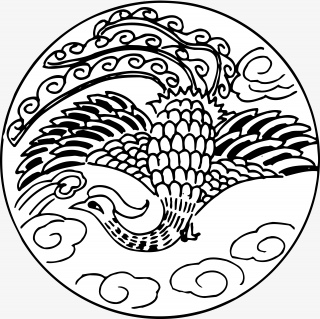 中国风水墨凤凰图案