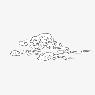 中国风白描祥云元素