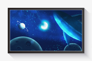 宇宙星空插画之太空生物