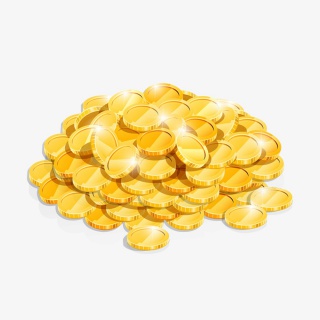 一堆金币
