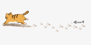 黄色小猫脚印分割线