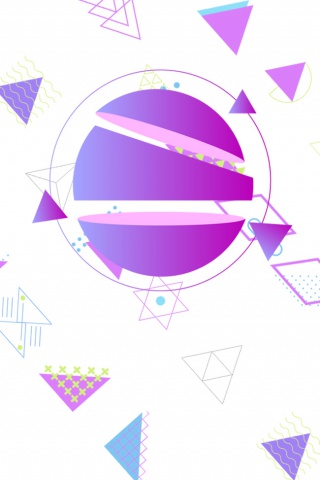 矢量手绘抽象几何促销