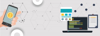 扁平化商务办公灰色banner