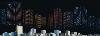黑夜白天都市颜色想象空间
