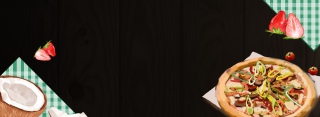 食物黑色纹理简约平面banner
