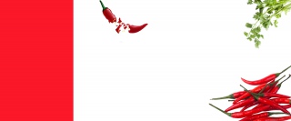 辣椒红白简约banner