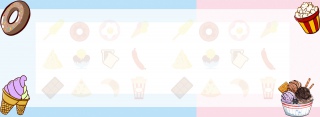 零食卡通蓝色banner