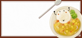 美食简约白色海报背景banner