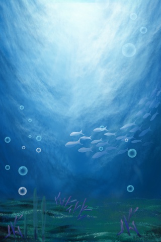 海洋世界蓝色夏天psd分层banner