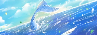 蓝色创意海洋背景