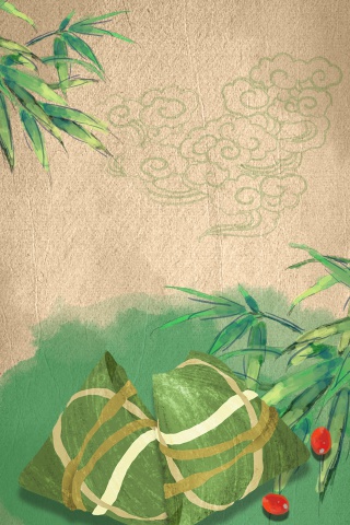 简约端午节中国风传统节日背景海