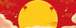 年货节新年红色电商海报背景