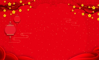 中国风新年红色背景