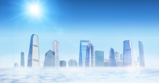 简约企业文化城市建筑背景