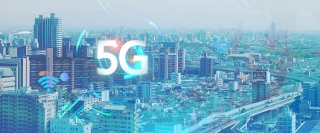 商务科技未来城市信息交流创意合成背景海报