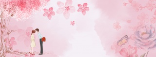 粉色温馨banner