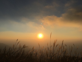 武功山夕阳风景